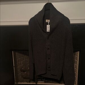NWT Marine Layer Inverness Cardigan Charcoal Sweater Size L
